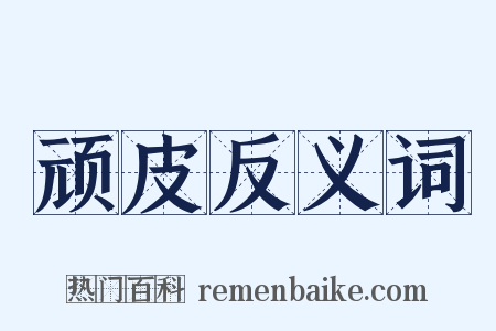 顽皮反义词是什么意思的图片